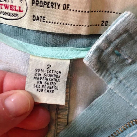 COPY - SITWELL Anthropologie corduroy skirt sage sz 2 - Picture 5 of 7